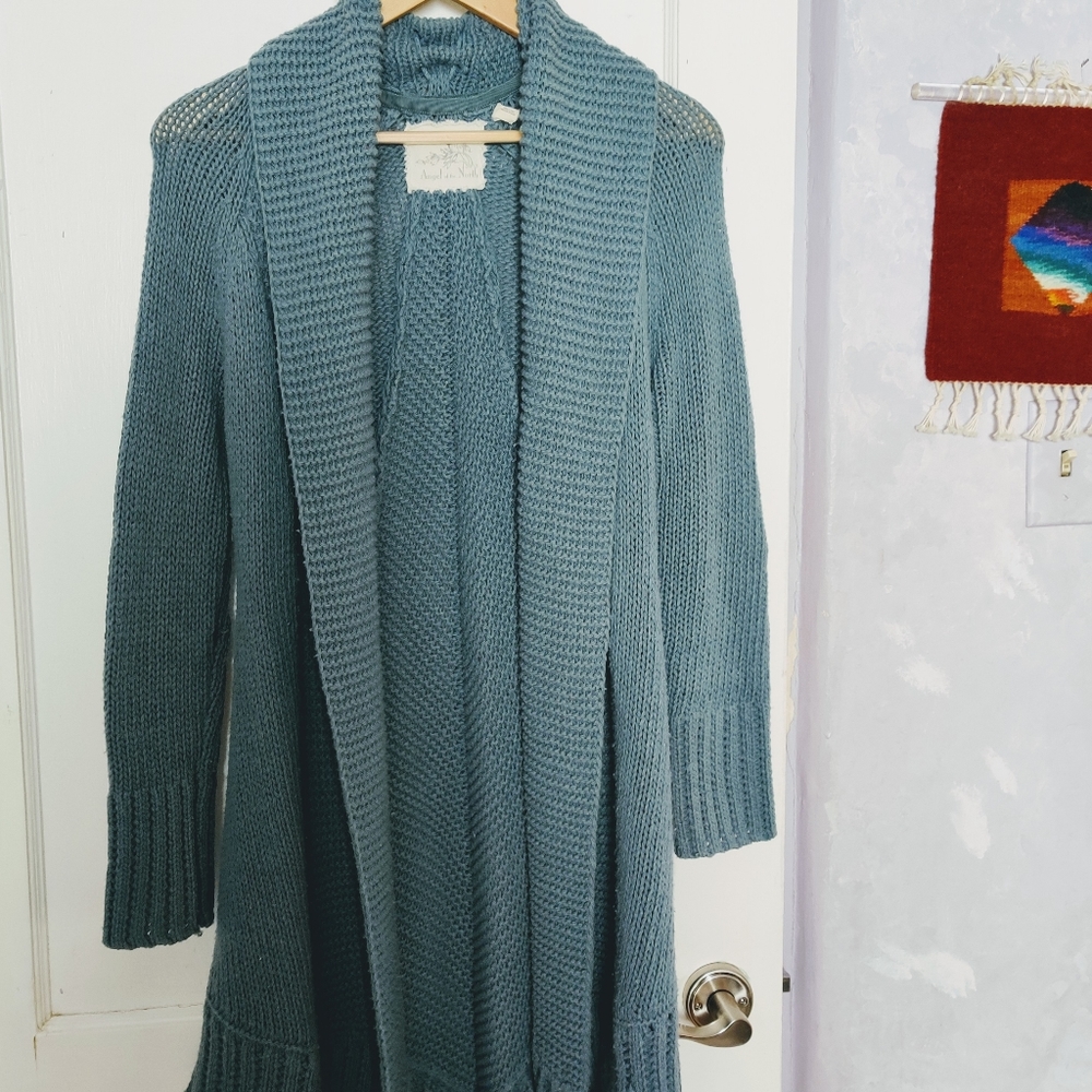 Anthropologie cardigan dusty blue S